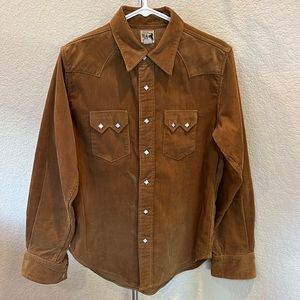 CORDUROY WESTERN SHIRT COAT. ULTRA THICK CORD, LUXURY GARMENT. Made/Japan Medium